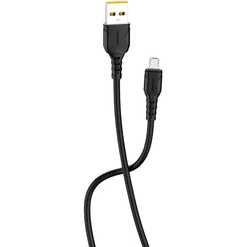 Кабель DENMEN D06V Silicone USB - Micro-USB 2.4A 1 м Black (D06V-BK)