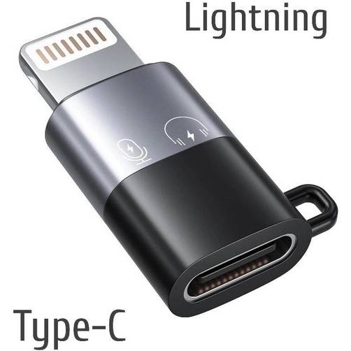 Адаптер XOKO Type-C - Lightning charger-audio Black (AC-029) Підсвітка False