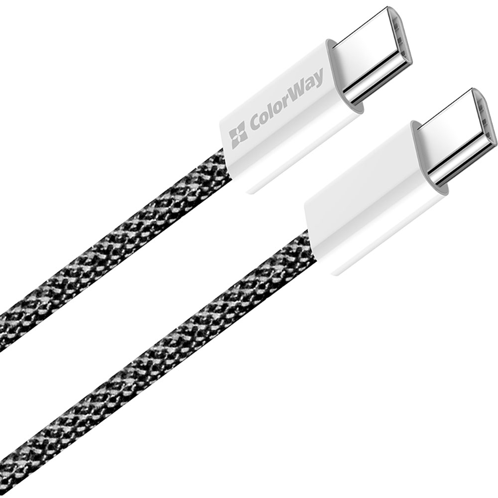 Фото 4 Кабель COLORWAY Type-C - Type-C PD Fast Charging 60W 3.0А 1м Black (CW-CBPDCC061-BK)