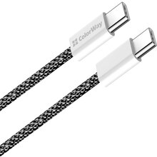 Кабель COLORWAY Type-C - Type-C PD Fast Charging 60W 3.0А 1м Black (CW-CBPDCC061-BK)