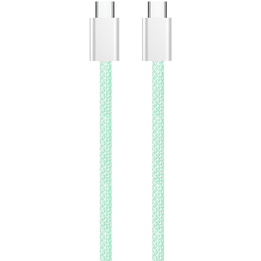 Фото Кабель COLORWAY Type-C - Type-C PD Fast Charging 60W 3.0А 1м Green (CW-CBPDCC061-G)