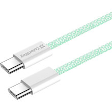Кабель COLORWAY Type-C - Type-C PD Fast Charging 60W 3.0А 1м Green (CW-CBPDCC061-G)