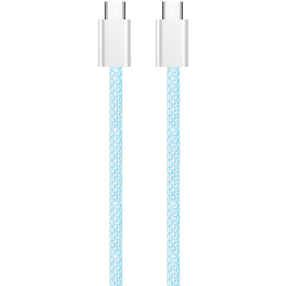 Фото Кабель COLORWAY Type-C - Type-C PD Fast Charging 60W 3.0А 1м Blue (CW-CBPDCC061-BL)