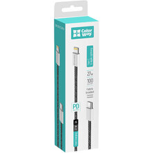 Кабель COLORWAY Type-C - Lightning PD Fast Charging 27W 1м Black (CW-CBPDCL061-BK)
