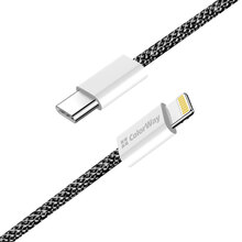 Кабель COLORWAY Type-C - Lightning PD Fast Charging 27W 1м Black (CW-CBPDCL061-BK)