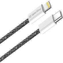 Кабель COLORWAY Type-C - Lightning PD Fast Charging 27W 1м Black (CW-CBPDCL061-BK)