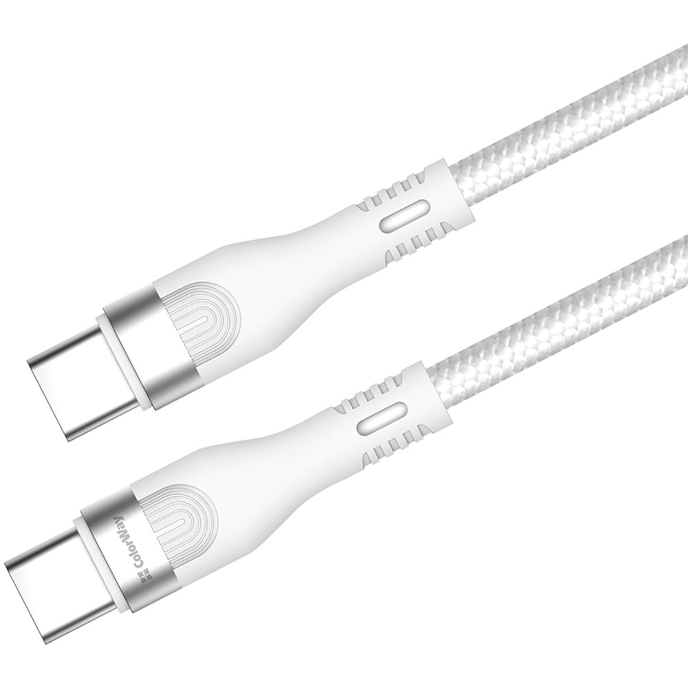 Кабель COLORWAY Type-C - Type-C PD Fast Charging 240W 5А 1м White (CW-CBPDCC065-WT) Кабель COLORWAY Type-C - Type-C PD Fast Charging 240W 5А 1м White (CW-CBPDCC065-WT)
