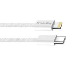 Кабель COLORWAY Type-C - Lightning PD Fast Charging 27W 1м Grey (CW-CBPDCL061-GR)