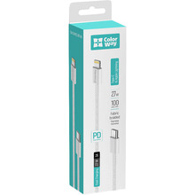 Кабель COLORWAY Type-C - Lightning PD Fast Charging 27W 1м Grey (CW-CBPDCL061-GR)