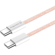 Кабель COLORWAY Type-C - Type-C PD Fast Charging 60W 3.0А 1м Pink (CW-CBPDCC061-P)