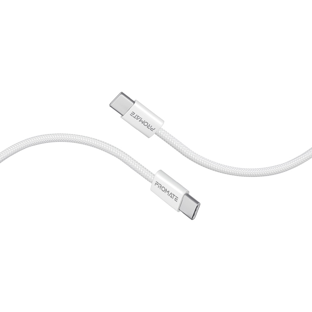 Кабель Promate EcoLine-CC120 USB-C - USB-C 1.2 м White (ecoline-cc120.white)