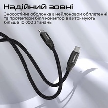 Кабель Promate Springy USB-C до USB-C 60W Power Delivery 1.2 м Black (springy.black)