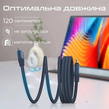 Кабель Promate Springy USB Type-C - USB Type-C Power Delivery 1.2 м Blue (springy.blue)