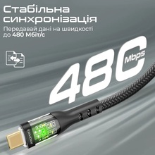 Кабель Promate TransLine-CC200 USB Type-C - USB Type-C Power Delivery 2 м Black (transline-cc200.black)