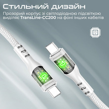 Кабель PROMATE transline-cc200 USB Type-C - USB Type-C White 2 м (transline-cc200.white)