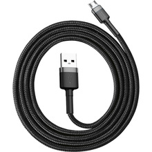 Кабель BASEUS Cafule Cable USB - Micro-USB 2.4A 1m Black/Gray (CAMKLF-BG1)