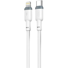 Кабель XO NB208A Liquid Silicone PD USB Type-C - Lightning 20W 1m White (NB208A-TC-1-WH)