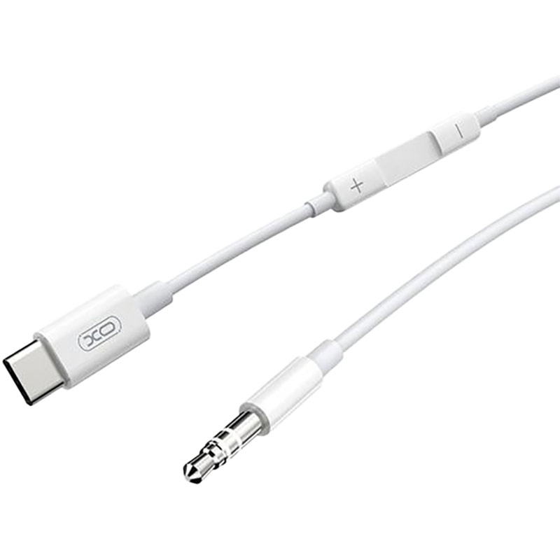 Кабель XO R192B Type-C - Aux 3.5мм 1м White (NB-R192B-WH) Тип USB Type-С - аудіо 3.5 мм