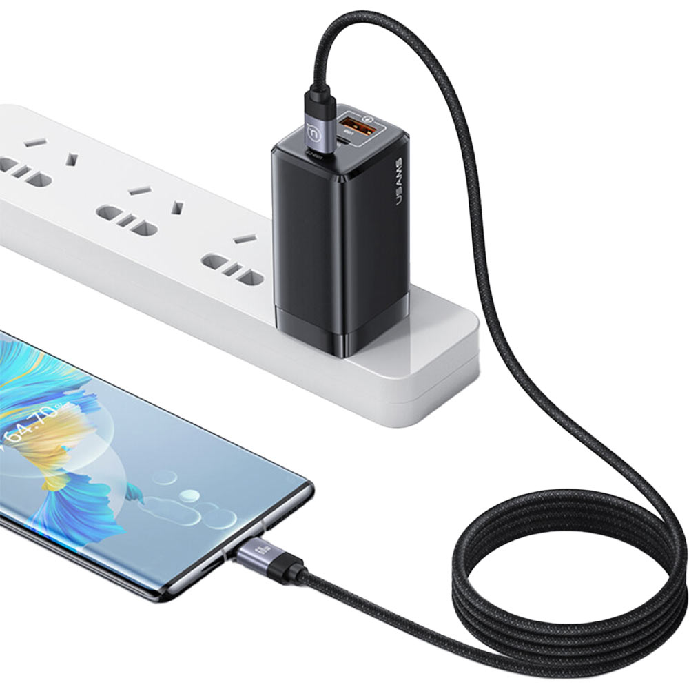 Кабель USAMS USB Type-C-Type-С 60W 1м (US-SJ704) Длина 1