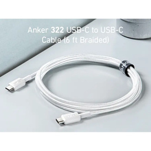 Кабель ANKER 322 USB-C to USB-C 0.9m Nylon White (A81F5H21/A81F5G21)