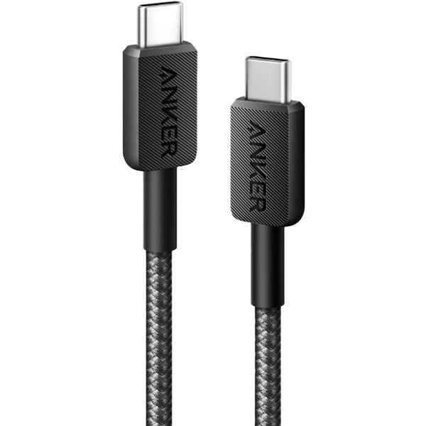 Кабель ANKER 322 USB-C to USB-C 1.8m Nylon Black (A81F6G11)