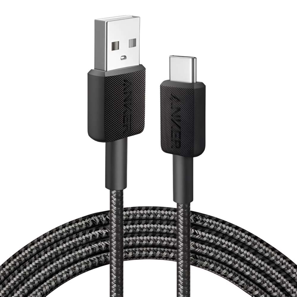 Кабель ANKER 322 USB-A to USB-C 0.9 m Nylon Black (A81H5G11) Тип USB - USB Type-С