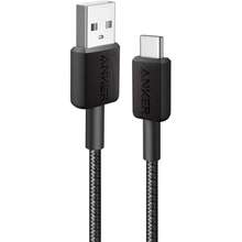 Кабель ANKER 322 USB - USB Type C - 1.8 m Nylon Black (A81H6G11)