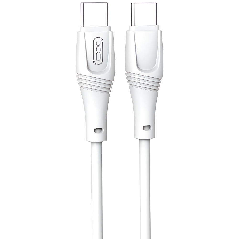 Кабель XO NBQ239B Zeus Series High Elastic USB Type-С - USB Type-С 1 m White (NBQ239B_White)