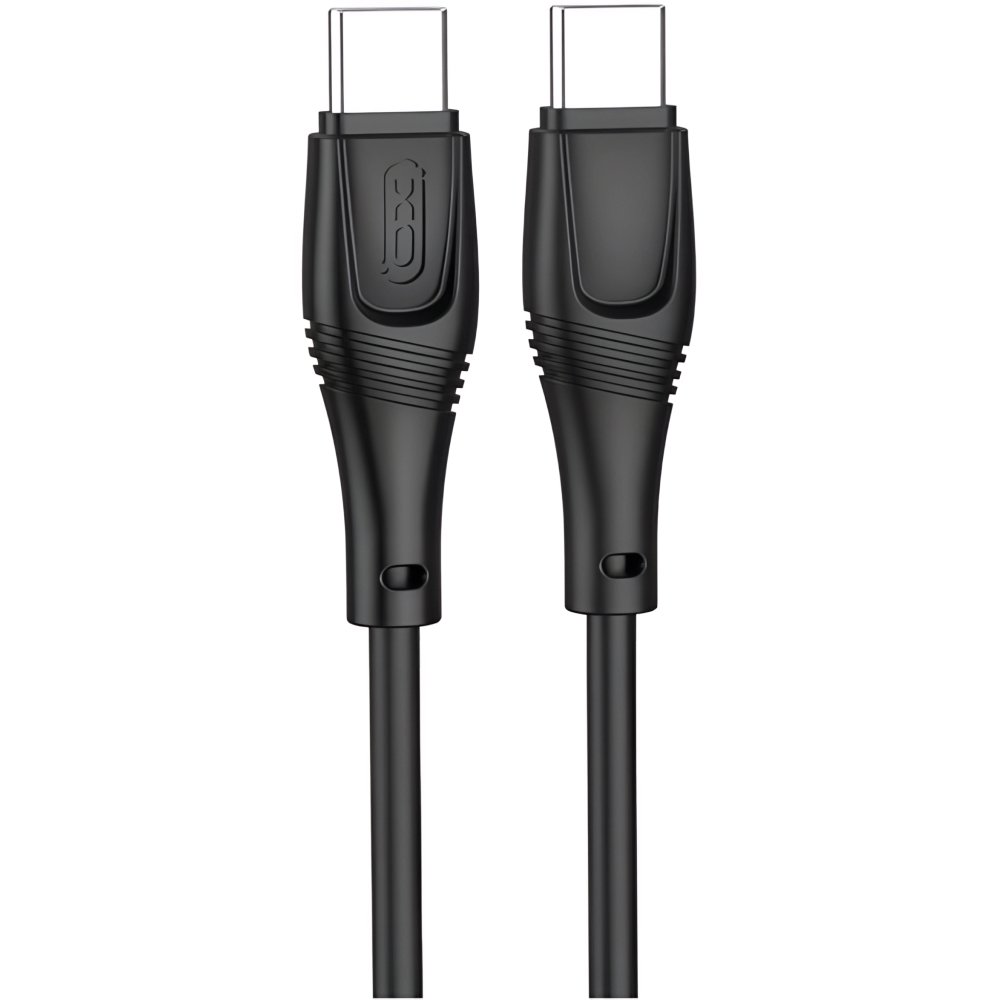 Кабель XO NBQ239B Zeus Series High Elastic USB Type-С - USB Type-С 1 m Black (NBQ239B_Black)