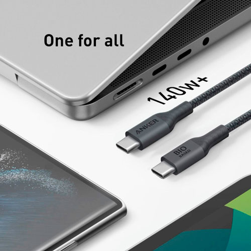 Кабель ANKER 544 USB Type-C - USB Type-C 0.9 м Black (A80F5H11) Підсвітка False