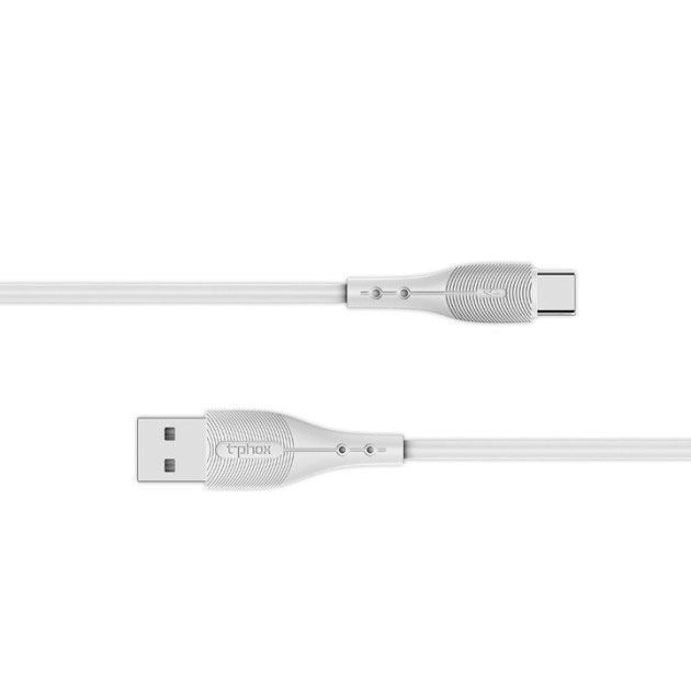 Кабель T-PHOX Wing T-C836 USB-USB Type-C 1 м White (T-C836 White) Довжина 1