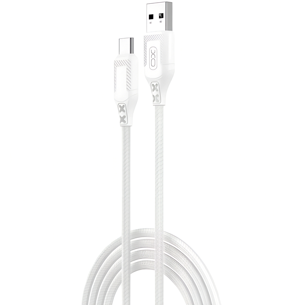 Кабель XO NB235 Zebra Series Braided USB - USB Type-С 1 m White (NB235_C_White)