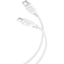 Кабель XO NBQ236B Braided Type-C to Type-C 60W 1 м White (NBQ236B_White)