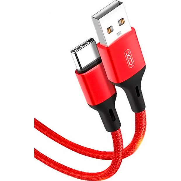 Кабель XO NB143 Braided Data Cable Type-c 1 м Red (XO-NB1431C-RD) Тип USB - USB Type-С