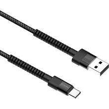 Кабель COLORWAY USB - USB Type-C 2.4А 1м Вlack (CW-CBUC063-BK)