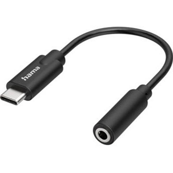 Переходник HAMA USB Type-C to 3.5mm (mini-Jack) Black (00200318)