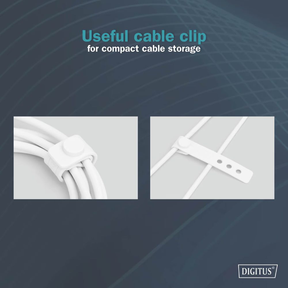 Кабель DIGITUS USB Type-C - USB Type-C 1 м White (AK-300341-010-W) Подсветка False