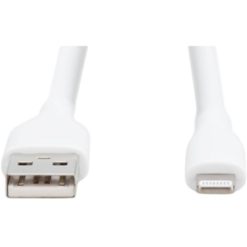 Кабель DIGITUS USB - Lightning 1 м White (AK-600108-010-W) Дополнительно USB 2.0 с пропускной способностью 480 Мбит/с и мощностью 5 В, 12 Вт, 2.4 А; высококачественный силиконовый кабель обеспечивает гибкость, защиту от изломов и долговечность - выдерживает до 25 000 сгибов без потери функциональности