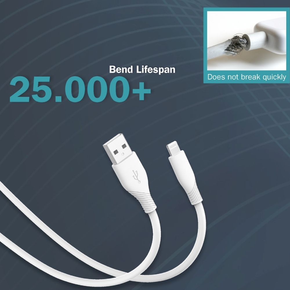 Внешний вид Кабель DIGITUS USB - Lightning 1 м White (AK-600108-010-W)