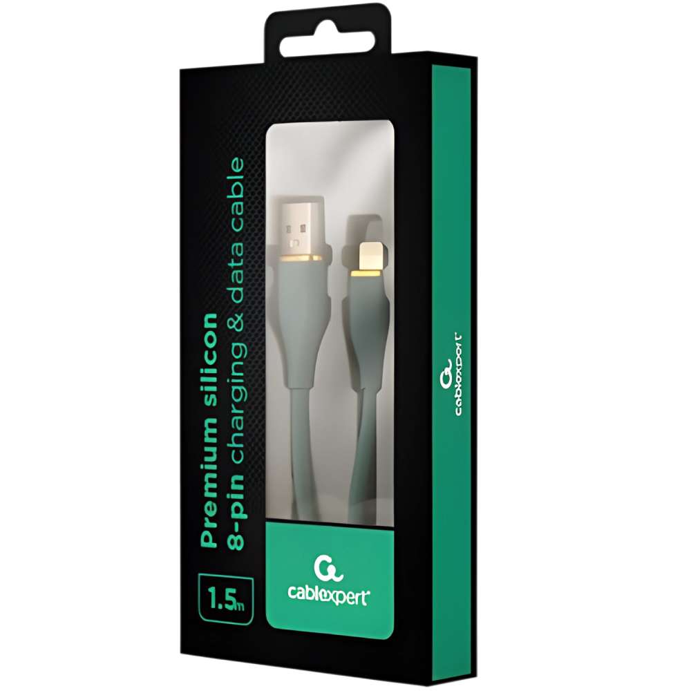 Кабель CABLEXPERT USB - Lightning 1.5 m Green (CC-USB2S-AM8PM-1.5M-G) Тип USB - Lightning