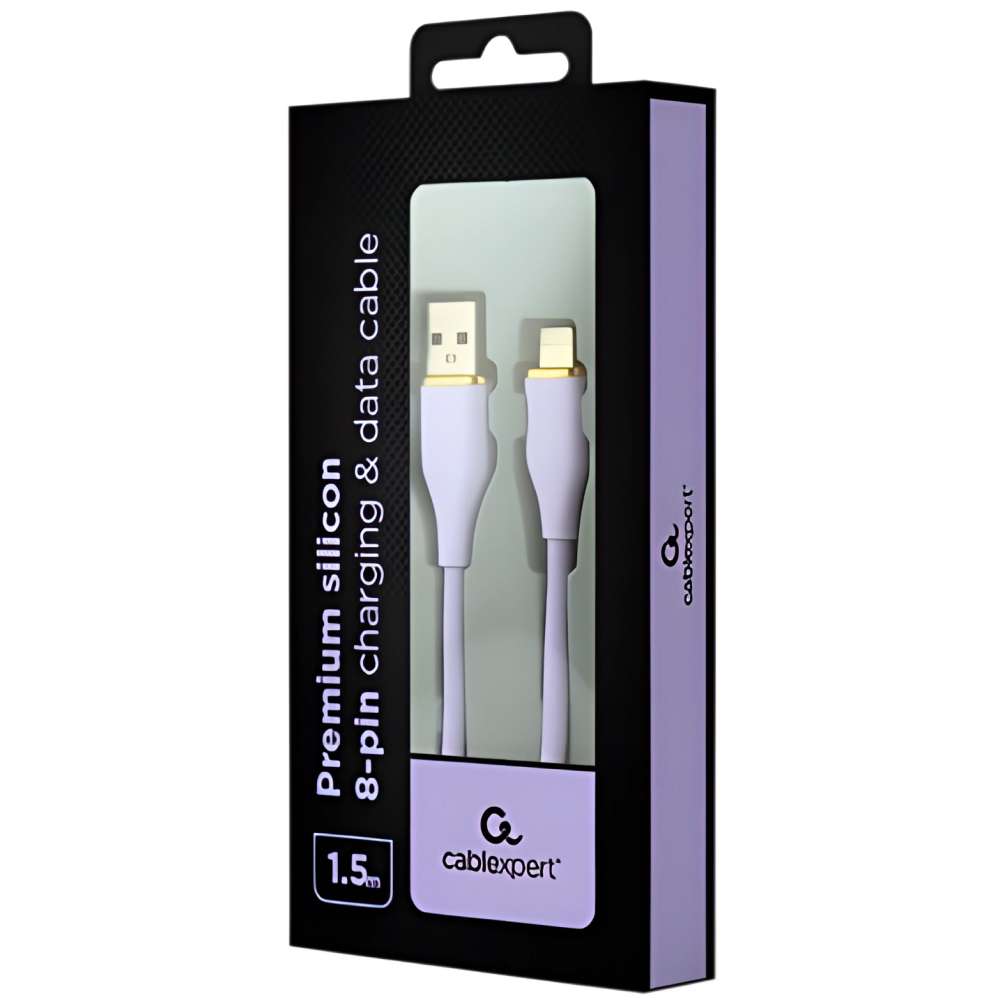 Кабель CABLEXPERT USB - Lightning 1.5 m Purple (CC-USB2S-AM8PM-1.5M-P) Тип USB - Lightning