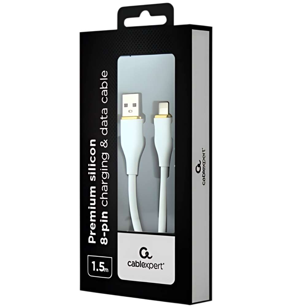 Кабель CABLEXPERT USB - Lightning 1.5 m White (CC-USB2S-AM8PM-1.5M-W) Тип USB - Lightning