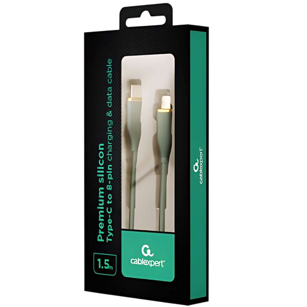 Кабель CABLEXPERT USB Type-C - Lightning 1.5 m Green (CC-USB2S-CM8PM-1.5M-G) Тип USB Type-С - Lightning