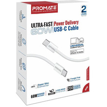 Кабель PROMATE USB Type C - Lightning 1.2 м White (ecoline-ci120 white)