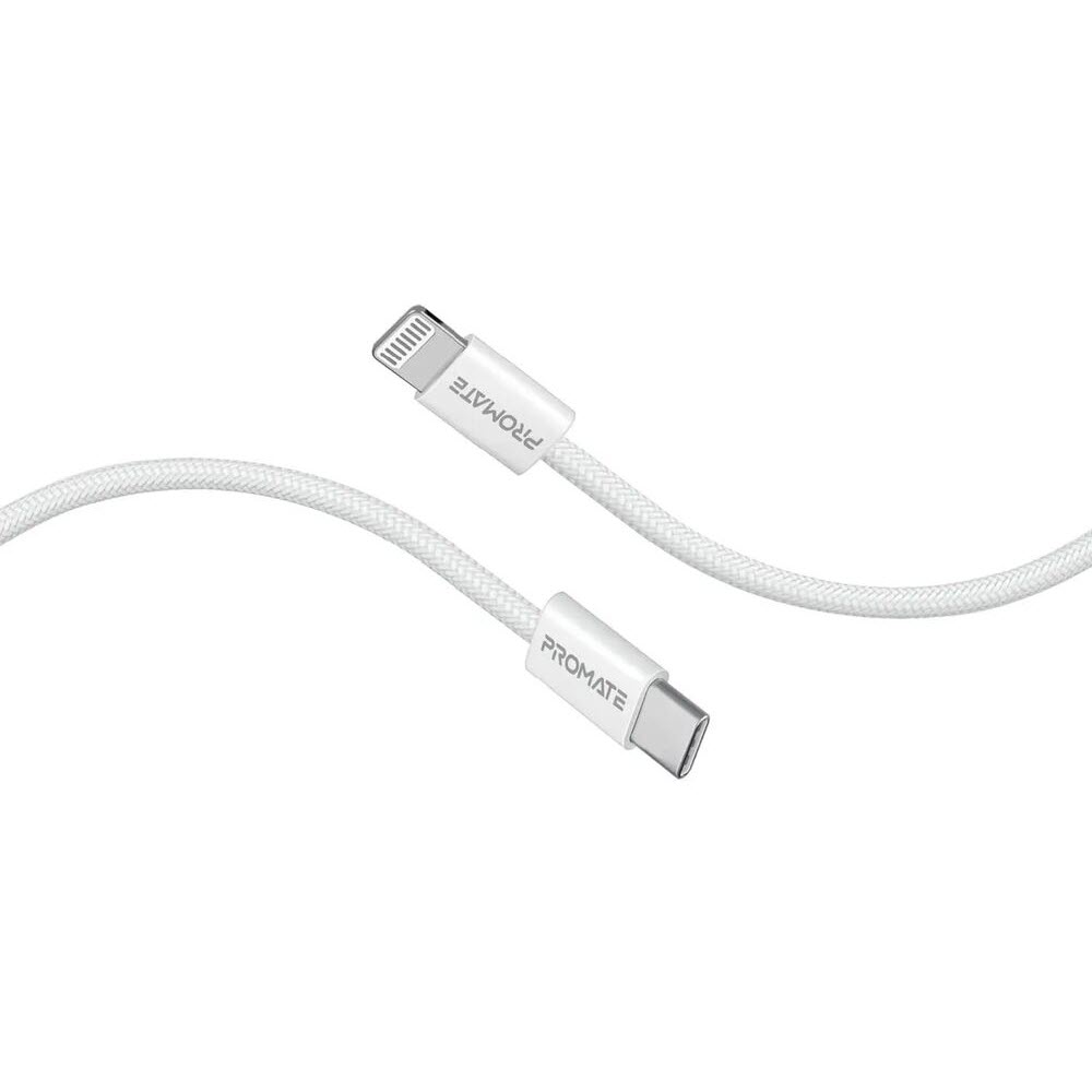 Кабель PROMATE USB Type C - Lightning 1.2 м White (ecoline-ci120 white)