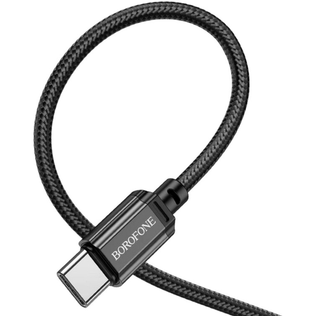 Кабель BOROFONE BX87 USB Type-C - USB Type-C 1 м Black (BX87CCB) Дополнительно поддерживает зарядку ноутбука 60 W