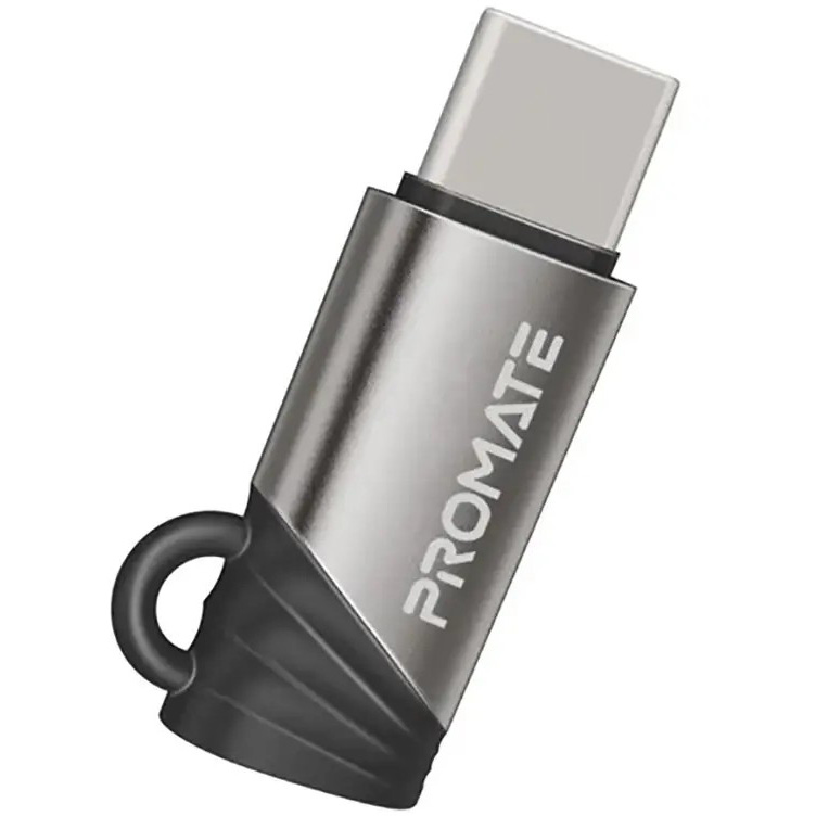 Перехідник PROMATE Lightning to USB-C Grey (link-ci)