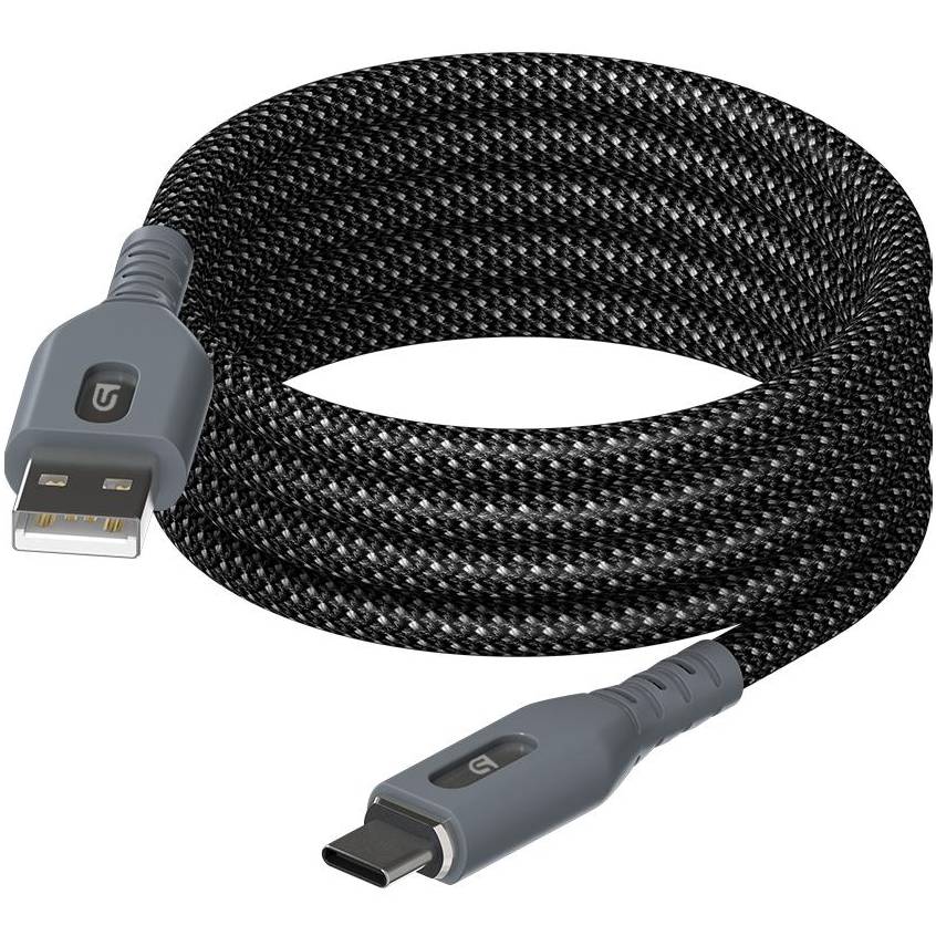 Кабель ARMORSTANDART AR18 Magnetic USB Type A USB Type-C 3A 1m Black (ARM75514) Додатково Магнітна спіраль для зручного зберігання; Світлодіодний індикатор, що активується при підключенні до живлення та пристрою; Підтримка струму до 3A та швидкість передачі даних до 480 Мбіт/с.