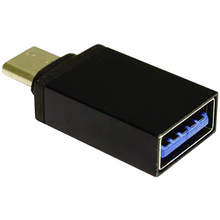 Переходник LAPARA USB - USB Type-C Black (LA-MaleTypeC-FemaleUSB3.0 black)