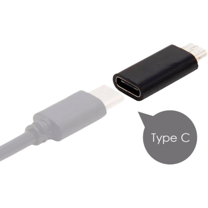 Переходник LAPARA Micro-USB - Type-C Black (LA-MaleMicroUSB-TypeC-Female black) Тип micro-USB - USB Type-С